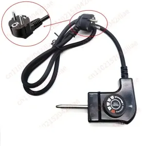 iBis_ Adjustable Thermostat Power Cord for Electric Grill Hotplate Pancake Maker Hot Pot EU Plug Replacement Cable (အကင်စက် အစားထိုး ပါဝါကြိုး)